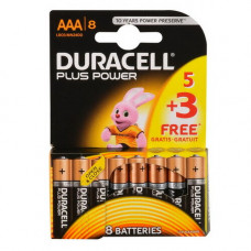 *DURACELL PLUS POWER AAA ACTIEBLISTER 5+3 FREE ZWART DURACELL