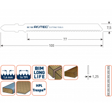 DECOUPEERZAAGBLAD DC130 / T101AIF (VPE 5)