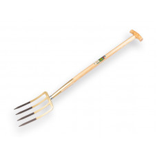 SPITVORK OFFNER 4 TANDEN 27 CM, BRONS, MET STEEL 85 CM.