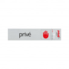 BORD ALULOOK PRIVE 165X44 MM ZELFKLEVEND