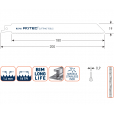 RECIPROZAAGBLAD RC740 / S1122EF (VPE 5)