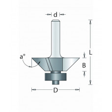 105-6 HM KANTENFREES 7°-45° , D= 22,2, A= 22