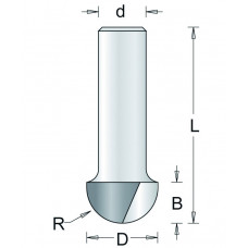 63-6 HM HOLPROFIELFREES , D= 9,5, R= 4,8