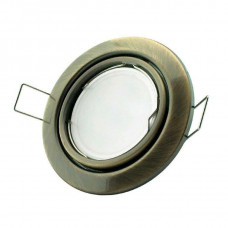 INBOUWSPOT ROND 51MM KANTEL BRONS