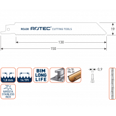 RECIPROZAAGBLAD RC630 / S922BF(VPE 5)