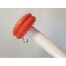 KNOP ORANJE 18 MM GAT