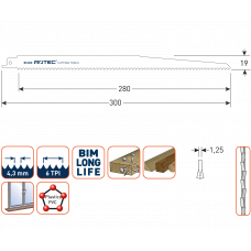 RECIPROZAAGBLAD RC280 / S1411DF (VPE 5)