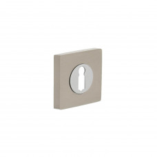 SLEUTELPLAATJE VERDEKT MET NOKKEN VIERKANT 53X53X10MM ZAMAK CHROOM/NIK