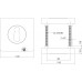 SLEUTELPLAATJE VERDEKT MET NOKKEN VIERKANT 53X53X10MM ZAMAK CHROOM/NIK