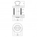 WC-SLUITING 8MM VERDEKT MET NOKKEN ø52X10MM ZAMAK CHROOM/NIKKEL MAT