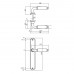 DEURKRUK COURGETTE MET OVAAL SCHILD 238X39X9MM BLIND CHROOM