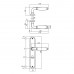 DEURKRUK COURGETTE MET OVAAL SCHILD 238X39X9MM WC63/8MM CHROOM