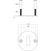 SLEUTELPLAATJE ø50X2MM RVS ZWART