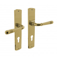 DEURKRUK EMILY OP LANGSCHILD PROFIELCILINDER 72MM PVD MESSING