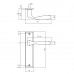 DEURKRUK BANAAN MET SCHILD 181X41X7MM BLIND MESSING GETROMMELD