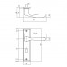 DEURKRUK BANAAN MET SCHILD 181X41X7MM SLEUTELGAT 56MM MESSING GETROMME