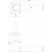 DEURKRUK TON 222 MET ROZET 38X38X7MM MESSING GETROMMELD/EBBENHOUT