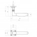 DEURKRUK TON 400 MET ROZET 38X38X7MM MESSING GETROMMELD/EBBENHOUT