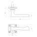 DEURKRUK TRENTO MET ROZET 38X38X7MM MESSING GETROMMELD