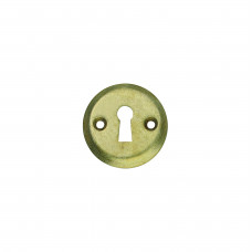SLEUTELPLAATJE ø50X5MM MESSING GETROMMELD