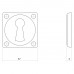 SLEUTELPLAATJE VIERKANT 38X38X5MM MESSING GETROMMELD