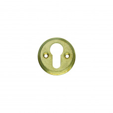 PROFIELCILINDERPLAATJE ø50X5MM MESSING GETROMMELD