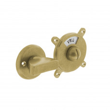 WC-SLUITING DEGEORGE MET 8MM STIFT EN TEKST "VRIJ / BEZET" MESSING GET