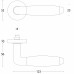 DEURKRUK COMBINATIE OP ROZET MET RING MET VEER RVS /ZWART