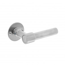 DEURKRUK L/L-MODEL RECHT + RONDE PLATTE ROZET 50X2MM RVS GEBORSTELD
