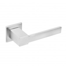 DEURKRUK MOORS NO.5 MET VIERKANTE ROZET 50X50X5MM GEVEERD RVS GEBORSTE