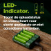 USB BATTERIJLADER GP B421 4 X RECYKO AA 2100 MAH