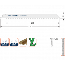 RECIPROZAAGBLAD RC120 / S1111K(VPE 5)