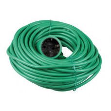 VERLENGSNOER 20 METER 2X1.0MM H05VV-F GROEN