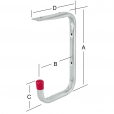 OPHANGHAAK 8513 STAAL VERZINKT LOS (156X255X148X72MM)