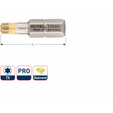 PRO SCHROEFBIT T 15, L=25, C6.3, DIAMOND (VPE 2)