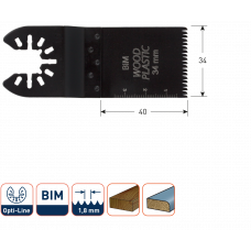 BASIC 18/34BI OPTI-LINE INVALZAAGBLAD HARDHOUT 34X40 (VPE 5)