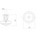 KNOP 25MM SMEEDIJZER ZWART