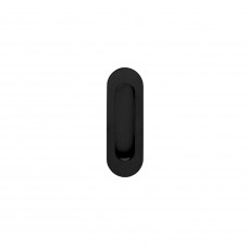SCHUIFDEURKOM OVAAL 120X40MM BLIND ZWART