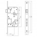 SKG2 VEILIGHEIDSCILINDERSLOT 72MM, RVS VOORPLAAT RECHTHOEKIG 25X238
