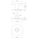 WC SLUITING 8MM RENOVATIE ZELFKLEVEND, ø55X2MM RVS/ZWART