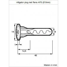 ALLIGATOR PLUG MET FLENS (GEEL) ø8MM AF 8 (100ST.)