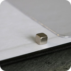 KUBUSMAGNETEN, NEODYMIUM, VERNIKKELD, 7 X 7 X 7 MM