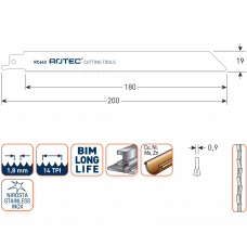 RECIPROZAAGBLAD RC640 / S1122BF (VPE 2)