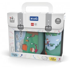 ROTHO LUNCHBOX EN SCHOOLBEKER SET TO GO MEMORY KIDS EXPLORER BOYS