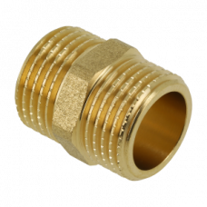 BONFIX DRAAD MESSING DUBBELE NIPPEL 1/4" BUITEN