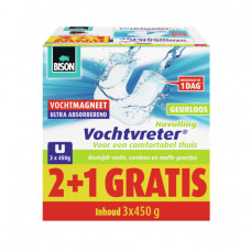 BISON VOCHTVRETER® VOCHTMAGNEET NEUTRAAL 3*450 G NL/FR