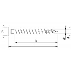 HECO-TOPIX-PLUS 4,5 X 70, PLATVERZONKEN KOP MET KOPGATBORING, POZI-...