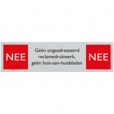 BORD ALULOOK NEE NEE RECLAMEDRUKWERK 165X44 MM ZELFKLEVEND