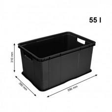 ROTHO BAK A3 AGILO ZWART 55L B590XD930XH310MM