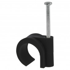 QL BUISCLIP ROND 16-19MM PVC ZWART (20)